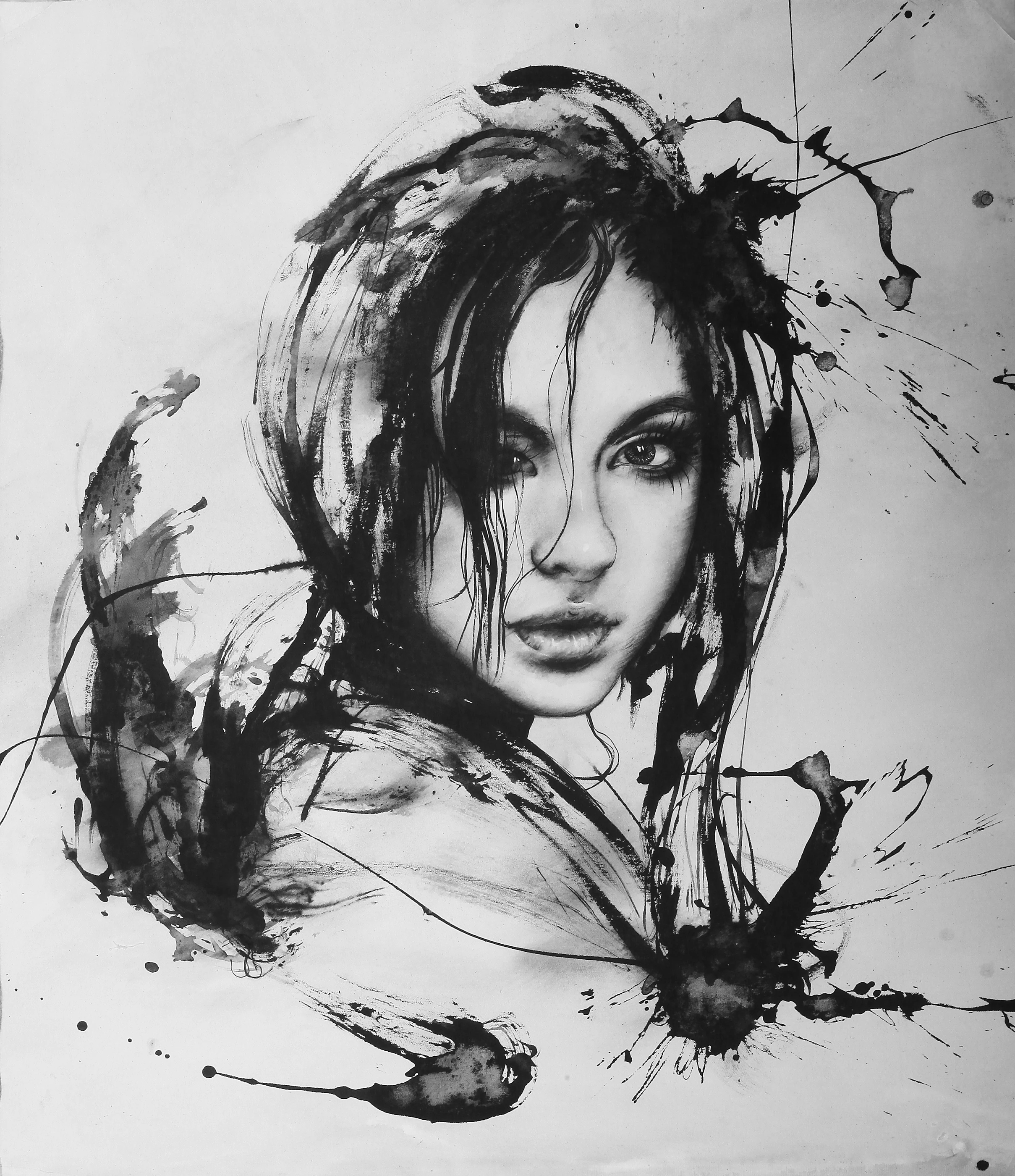 Splendor by Lo Chan Peng, Ink & acrylic on canvas, 2013, 80 × 69 cm