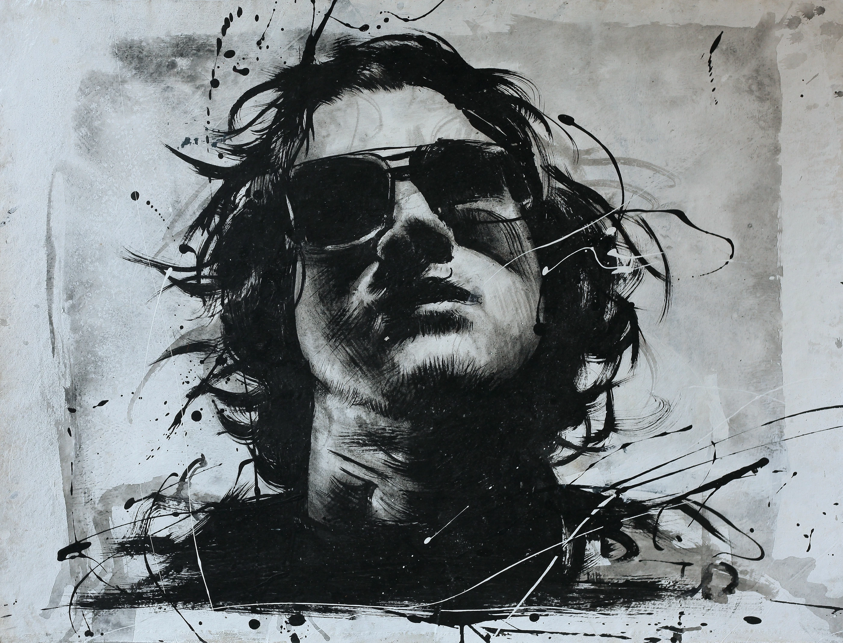 Berlin calling10 by Lo Chan Peng, Ink on canvas, 2011, 97 × 78 cm