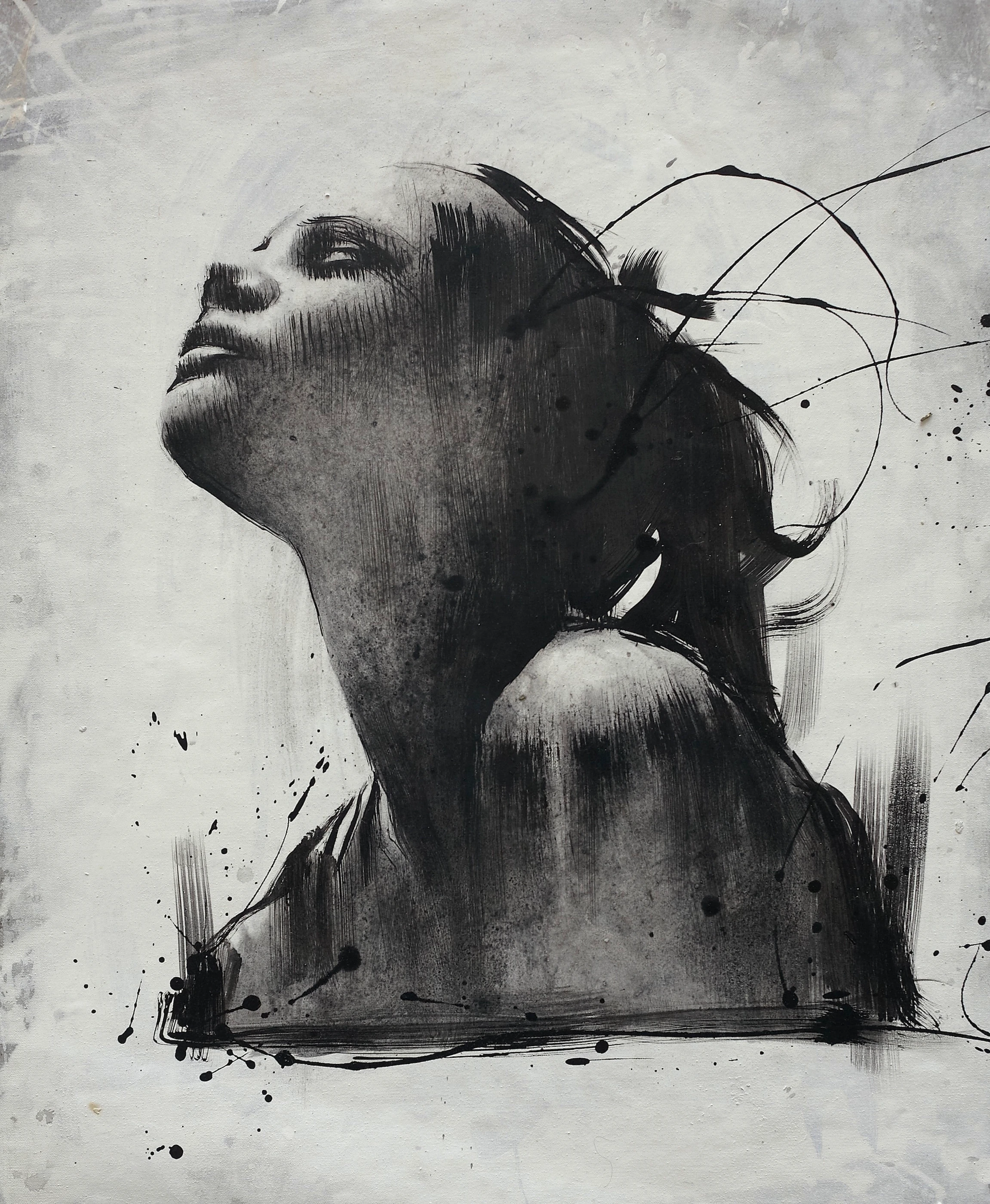 Berlin calling13 by Lo Chan Peng, Ink on canvas, 2011, 101 × 81 cm