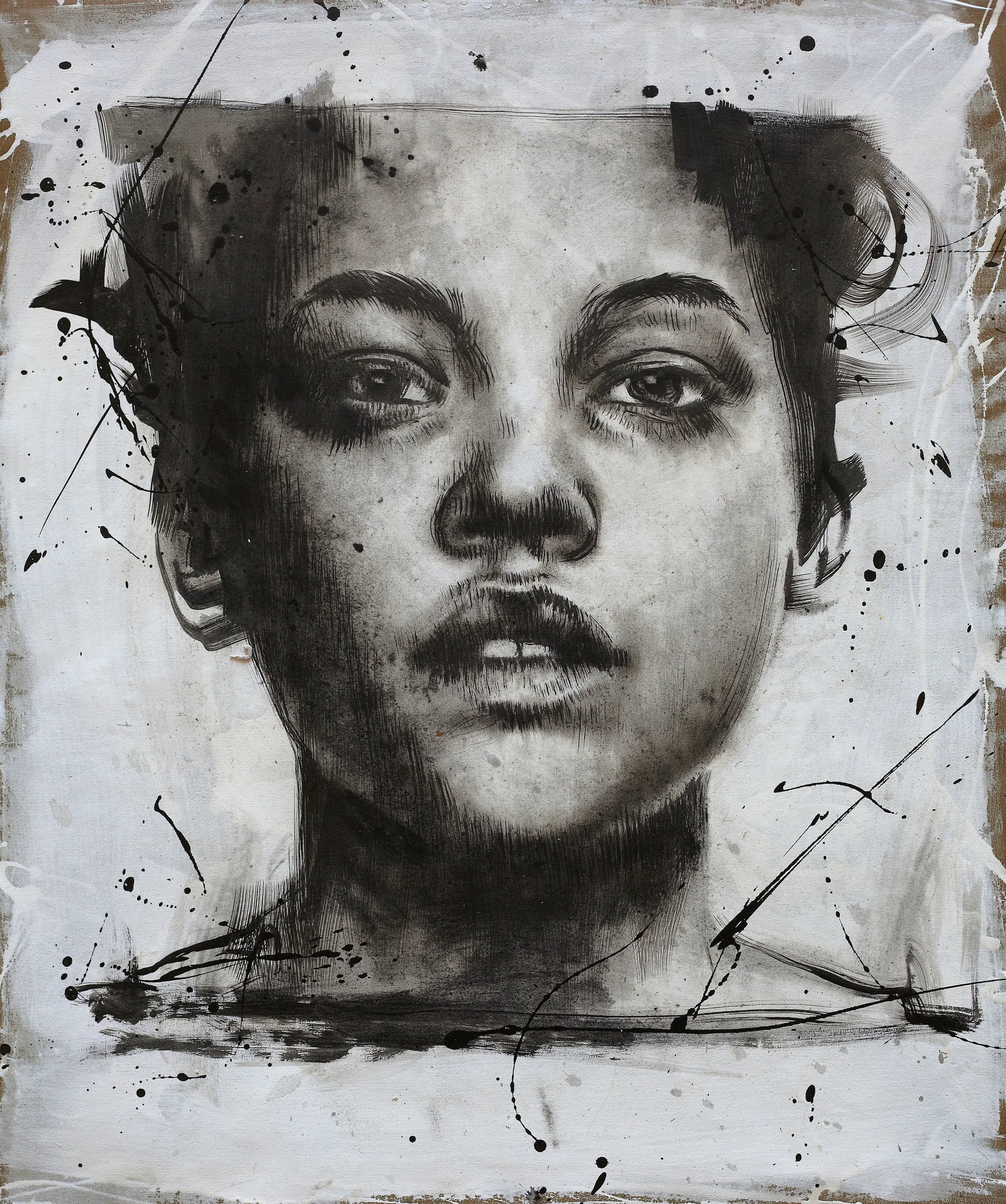 Berlin calling14 by Lo Chan Peng, Ink on canvas, 2011, 101 × 81 cm