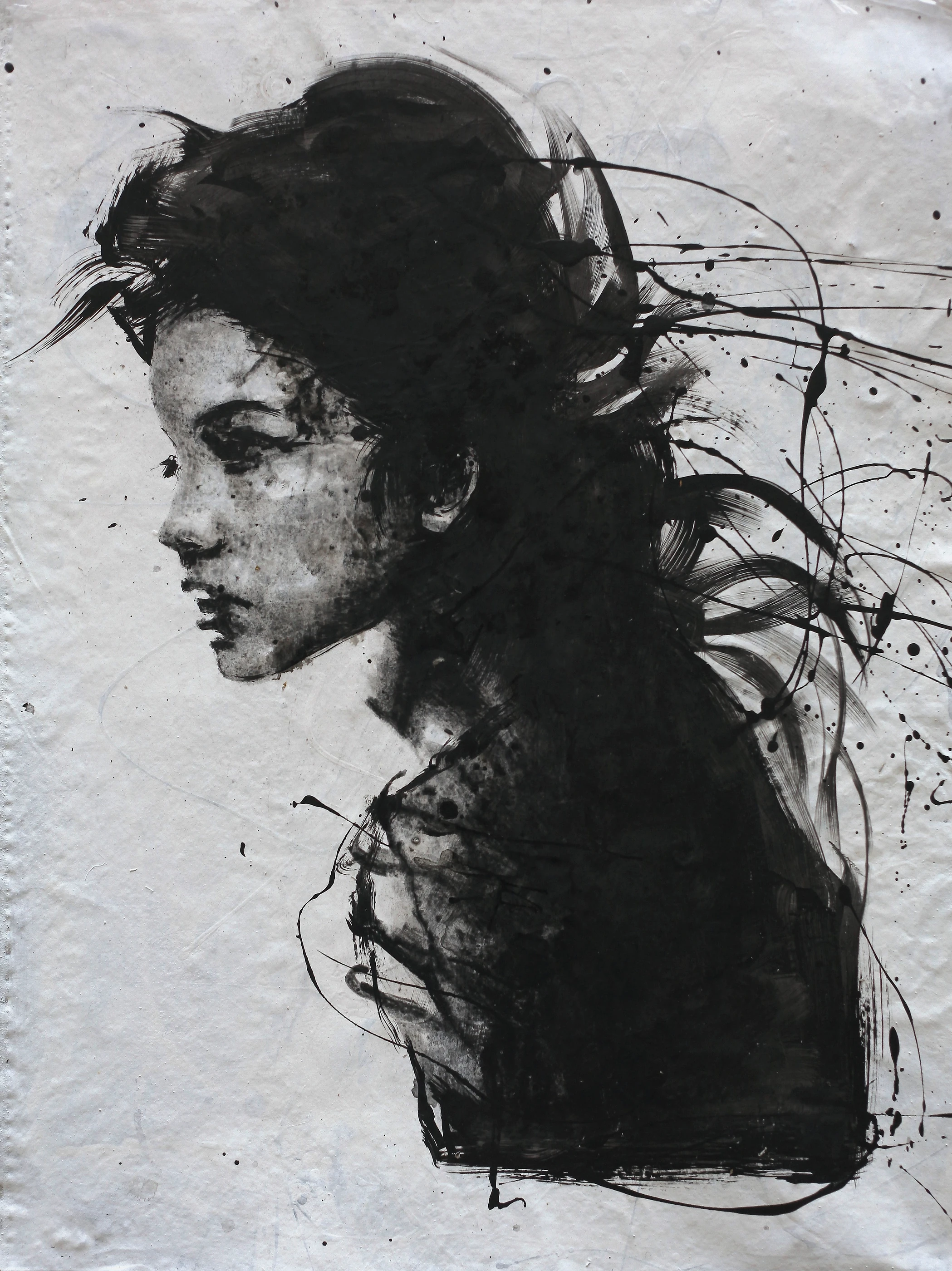 羅展鵬《柏林召喚28》,水墨、畫布,2011,97 × 78 公分