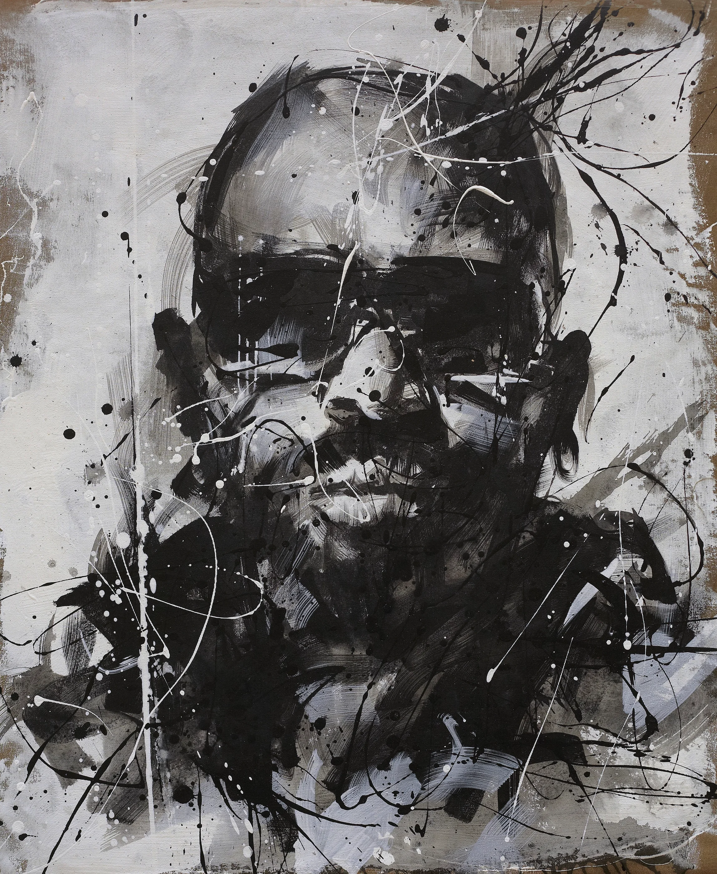 羅展鵬《柏林召喚5》,水墨、畫布,2011,101 × 81 公分
