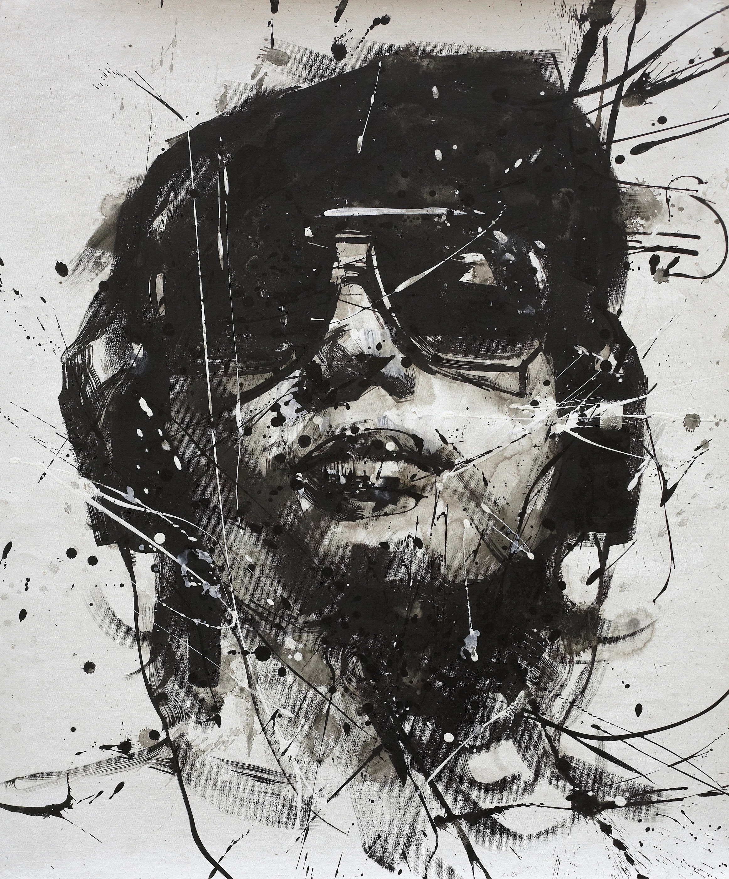 羅展鵬《柏林召喚7》,水墨、畫布,2011,101 × 81 公分