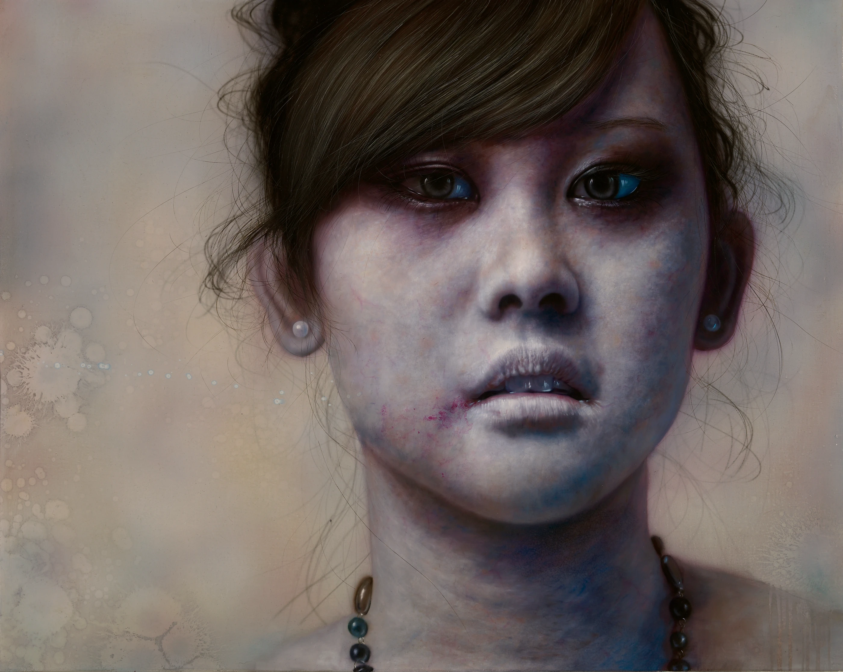 ashen face1 by Lo Chan Peng, Oil on canvas, 2010, 91 × 72.5 cm