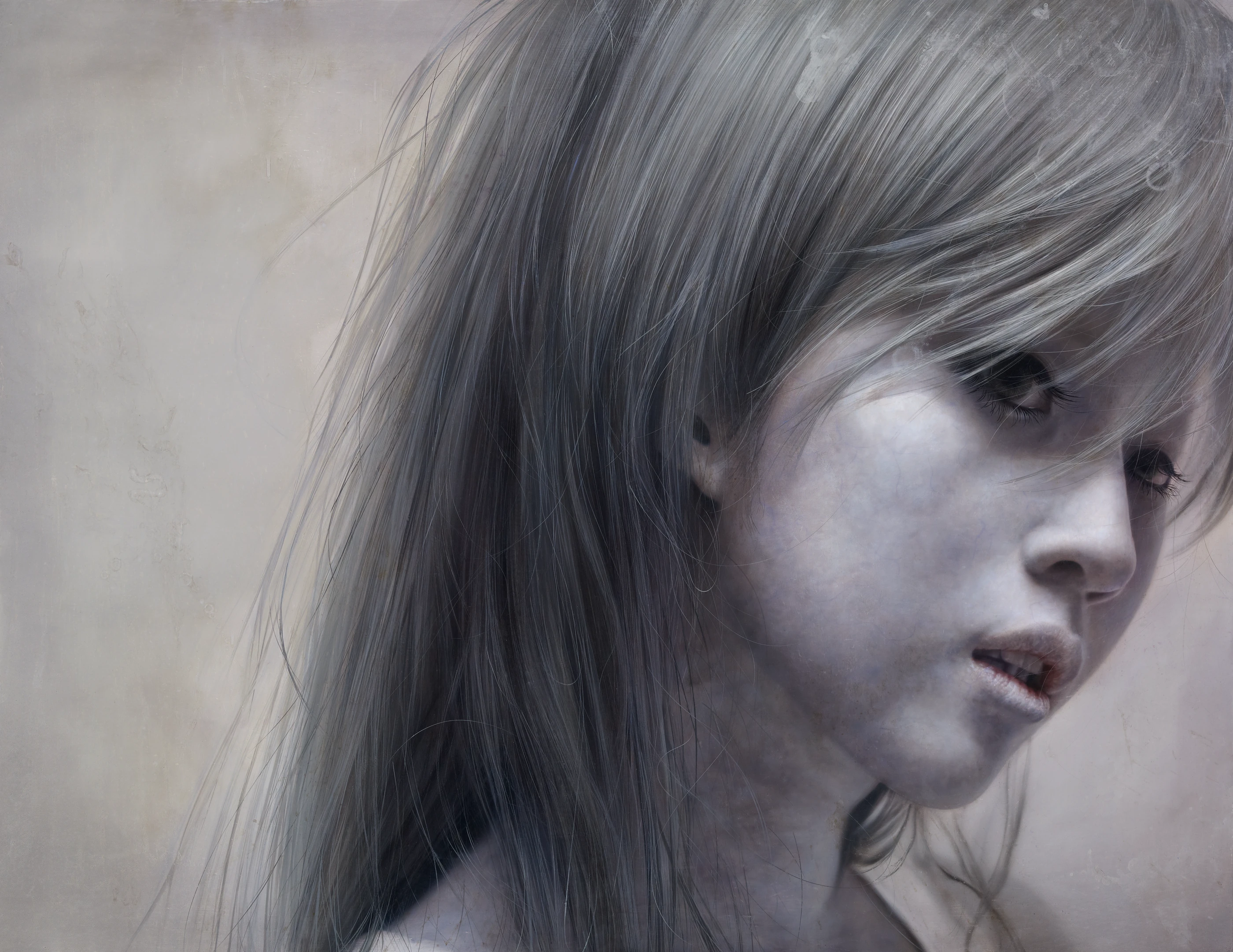 ashen face10 by Lo Chan Peng, Oil on canvas, 2011, 116.5 × 91 cm