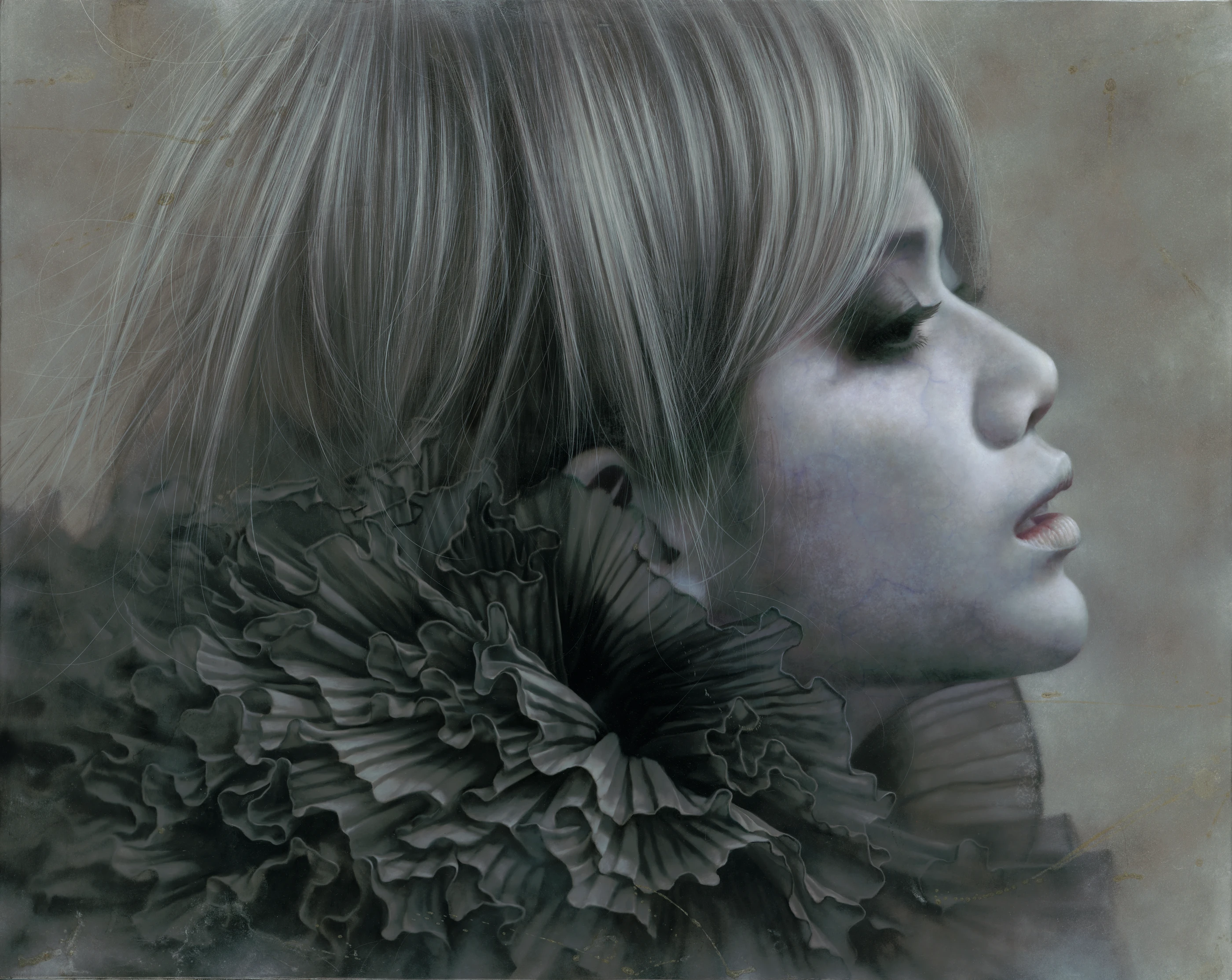 Ashen face 17 by Lo Chan Peng, Oil on canvas, 2011, 91 × 72.5 cm