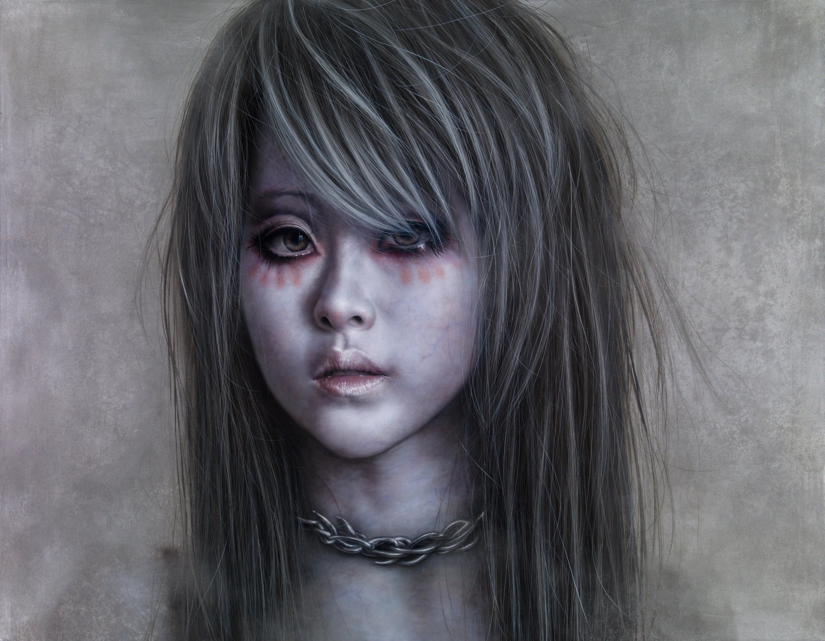 Ashen face 33 by Lo Chan Peng, Oil on canvas, 2012, 116 × 91 cm