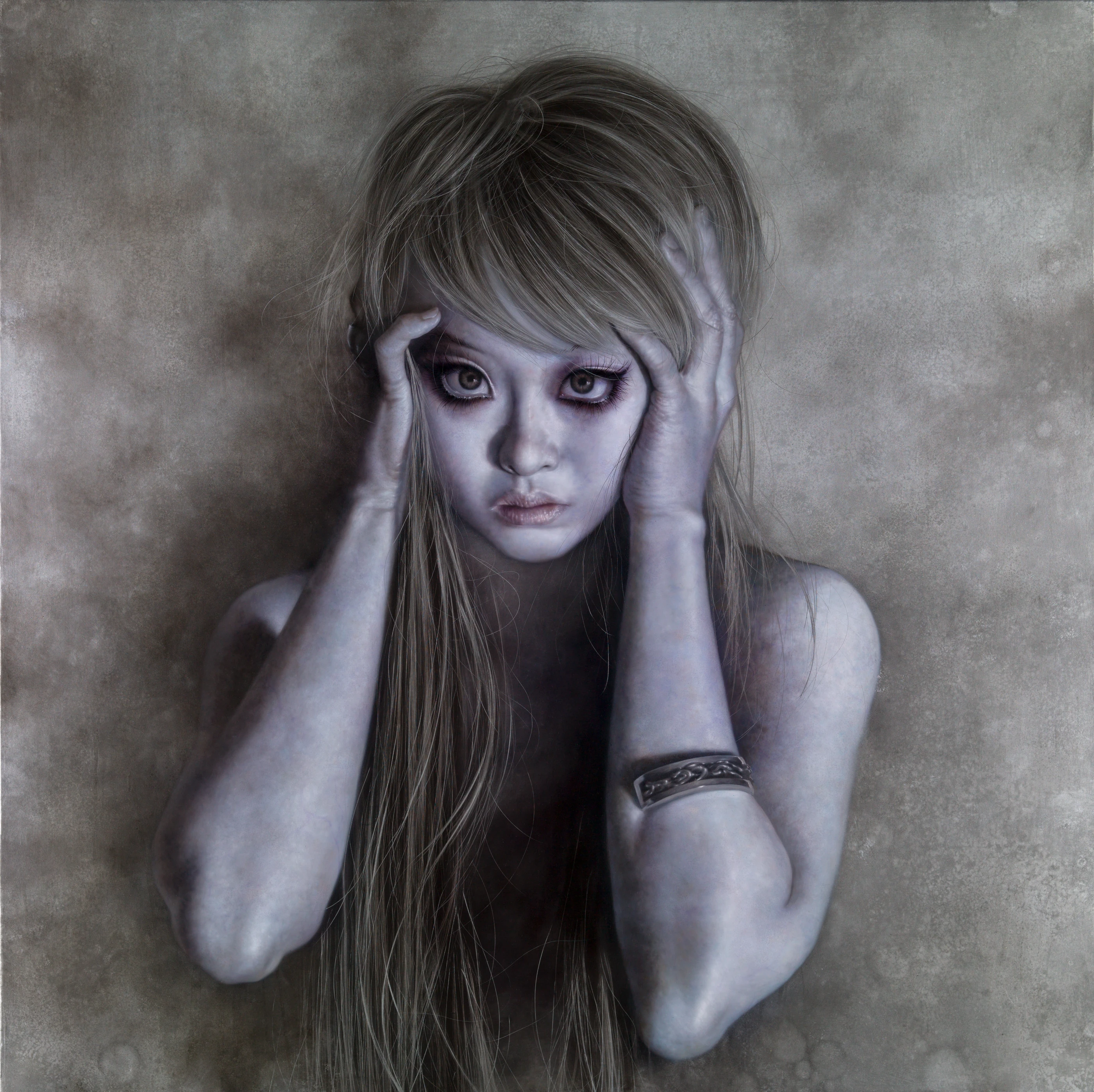 Ashen face 34 by Lo Chan Peng, Oil on canvas, 2012, 116 × 91 cm