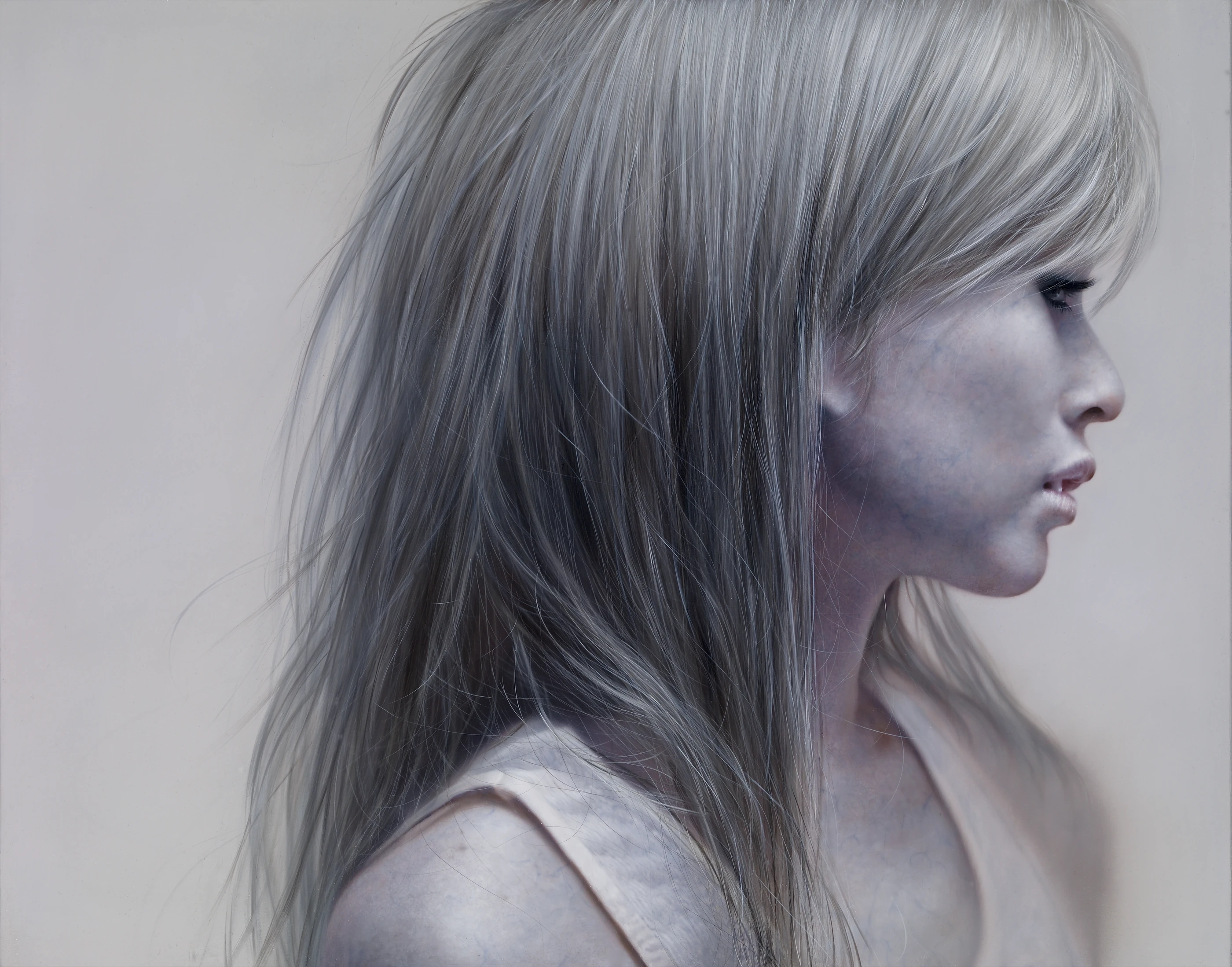 ashen face5 by Lo Chan Peng, Oil on canvas, 2010, 91 × 72.5 cm