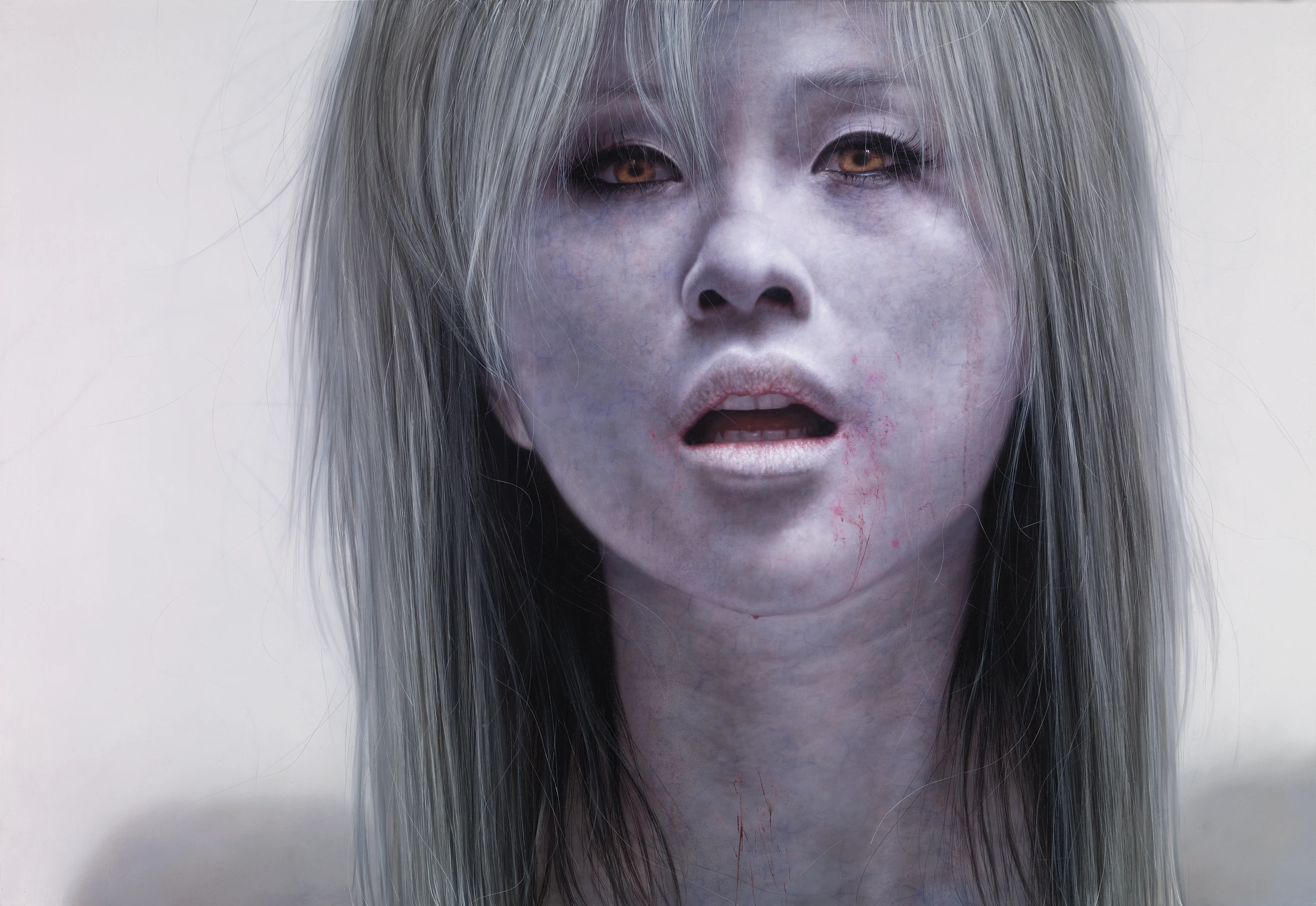 ashen face7 by Lo Chan Peng, Oil on canvas, 2010, 162 × 130 cm
