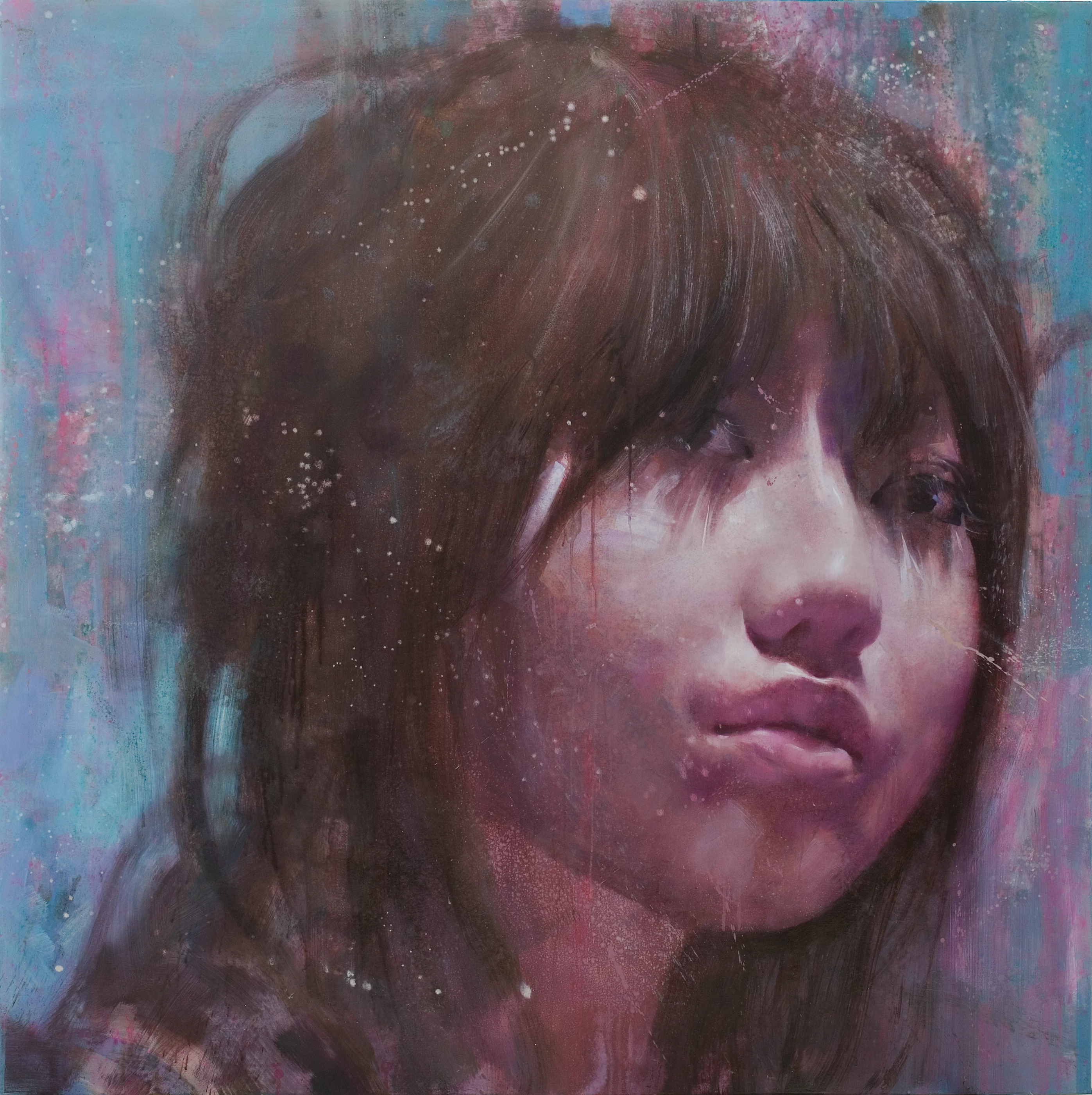 The Beauty Ode4 by Lo Chan Peng, Oil on canvas, 2009, 145 × 145 cm