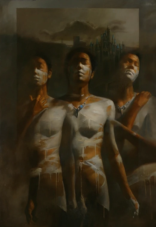 The Eternal Trial by Lo Chan Peng, Oil on canvas, 2005