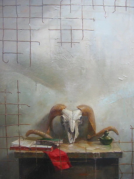 The Trial of an Artist by Lo Chan Peng, Oil on canvas, 2003