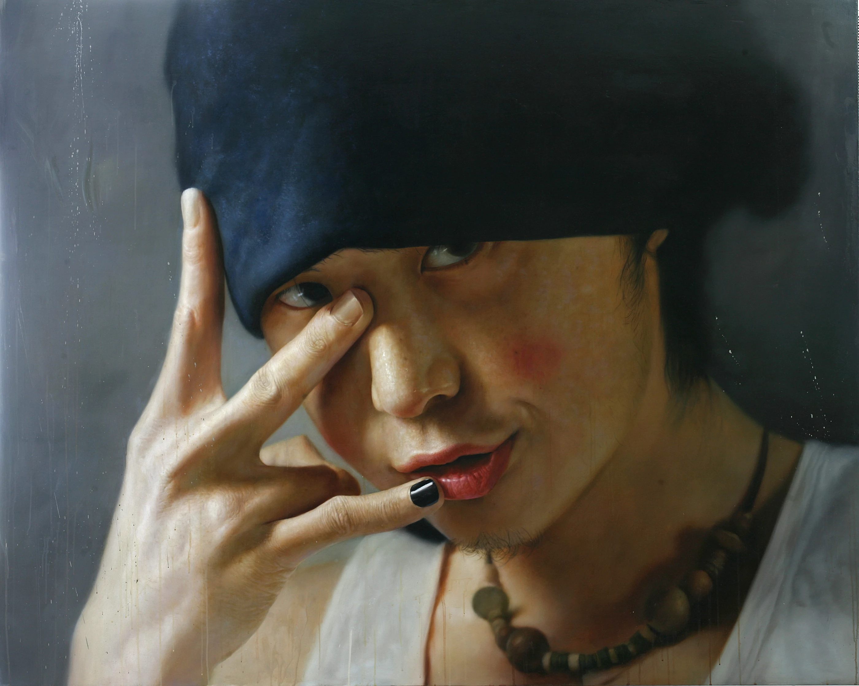 羅展鵬《草莓族青春日誌3號》,油彩、畫布,2007,162 × 120 公分