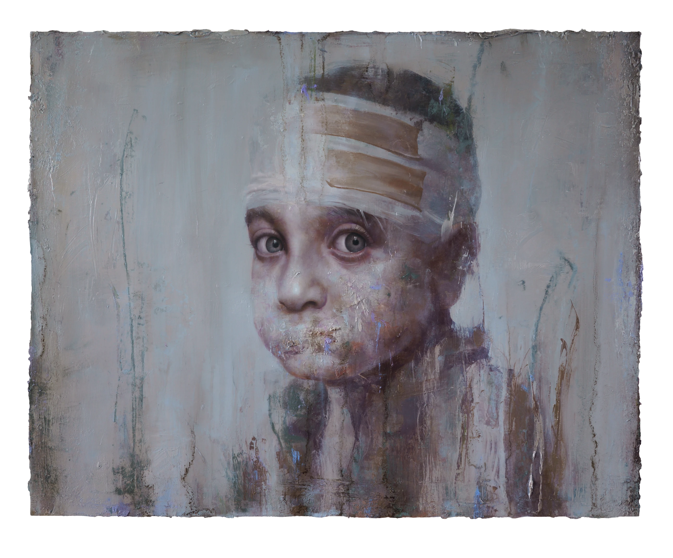 羅展鵬《敘利亞少年》,油彩、畫布,2019,91 × 72.5 公分