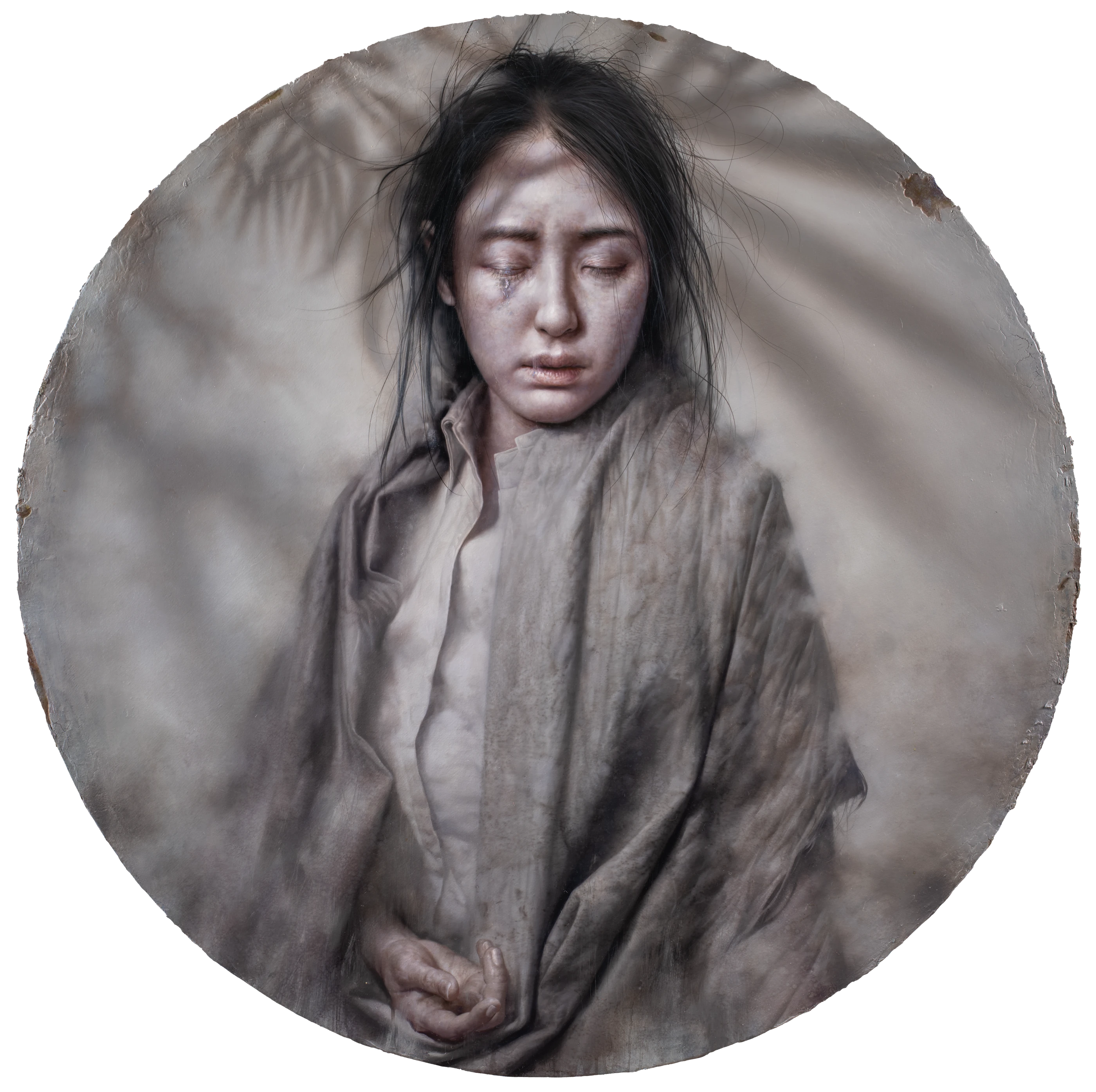 羅展鵬《樹蔭下的聖徒》,油彩、畫布,2020