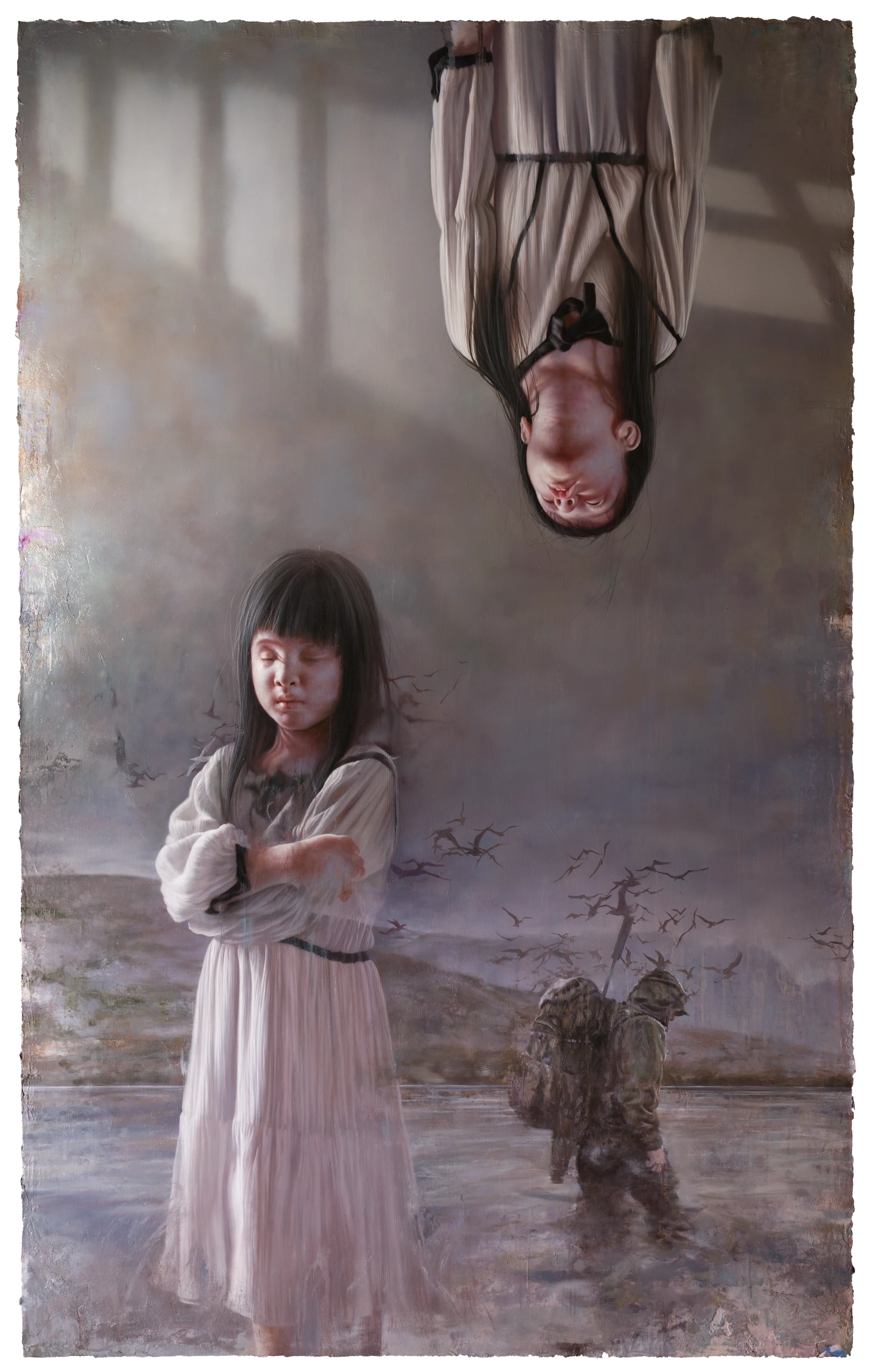羅展鵬《第二層夢境》,油彩、畫布,2020,107.5 × 170 公分