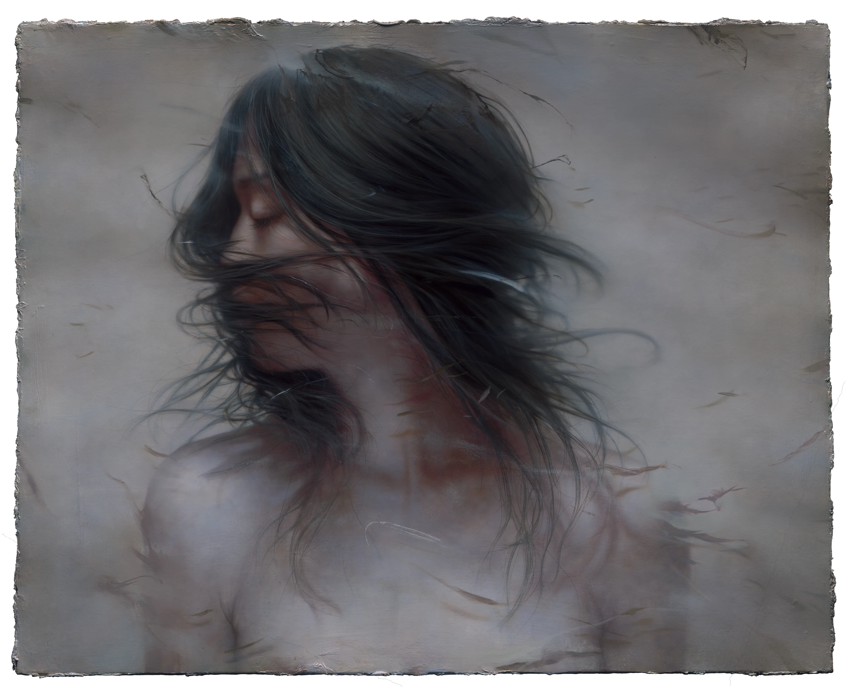 the Wind The Seeker by Lo Chan Peng, Oil on canvas, 2021, 72.5 × 91 cm