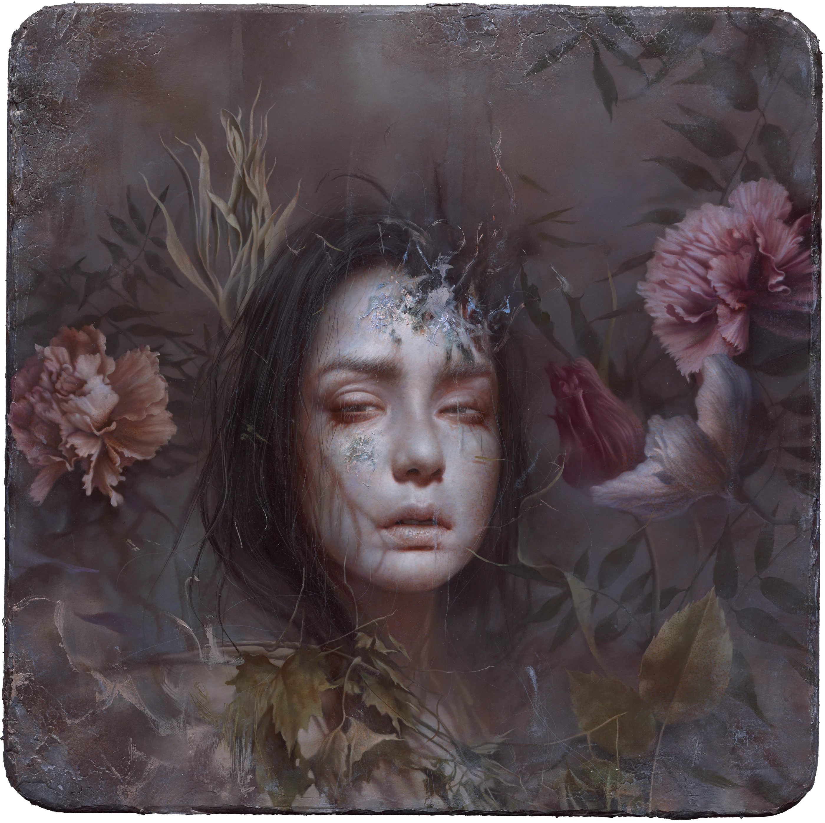 Eve's Garden2 by Lo Chan Peng, Oil on canvas, 2022, 70 × 70 cm