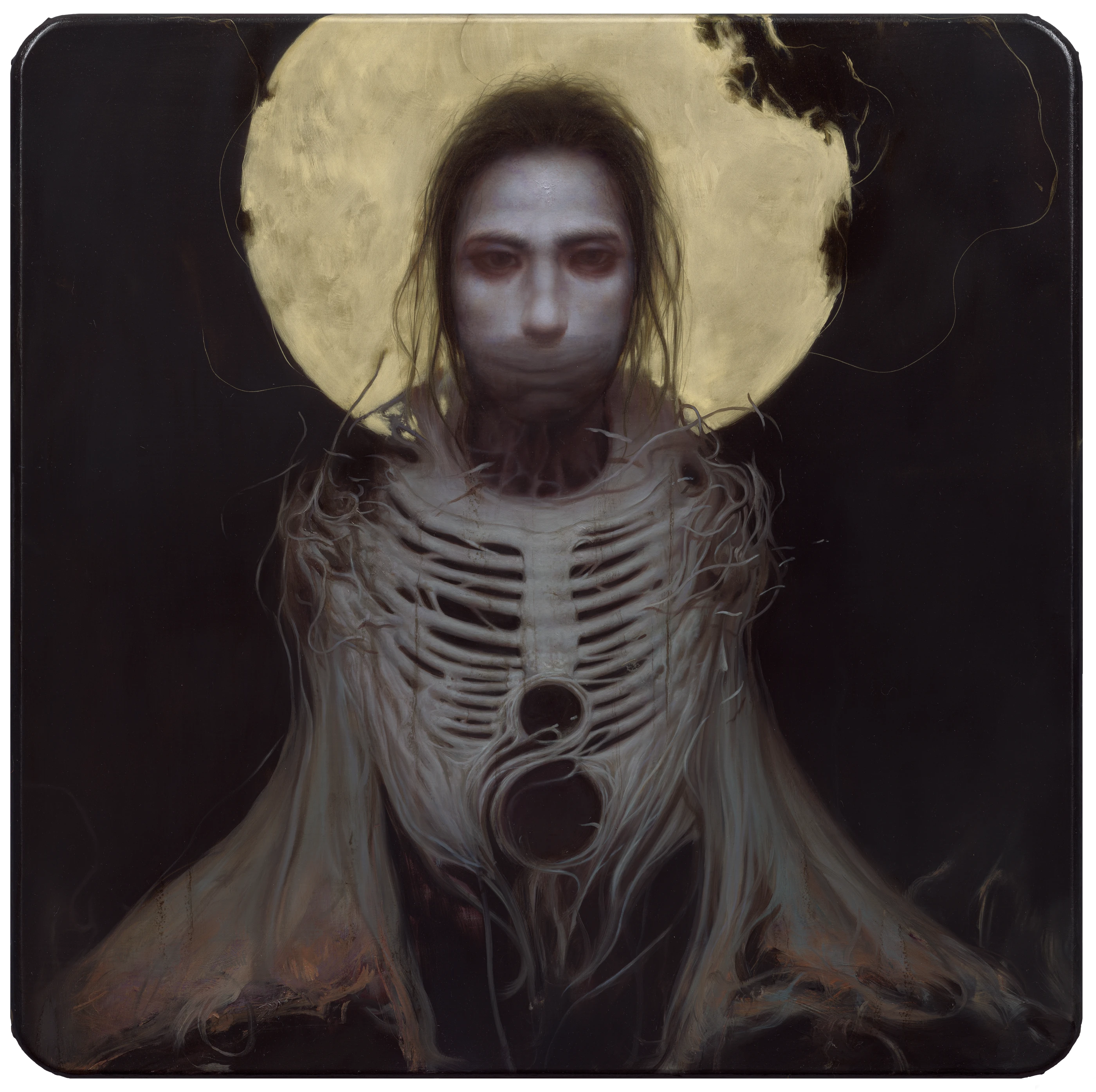 羅展鵬《孤獨之王》,油彩、畫布,2022,80 × 80 公分