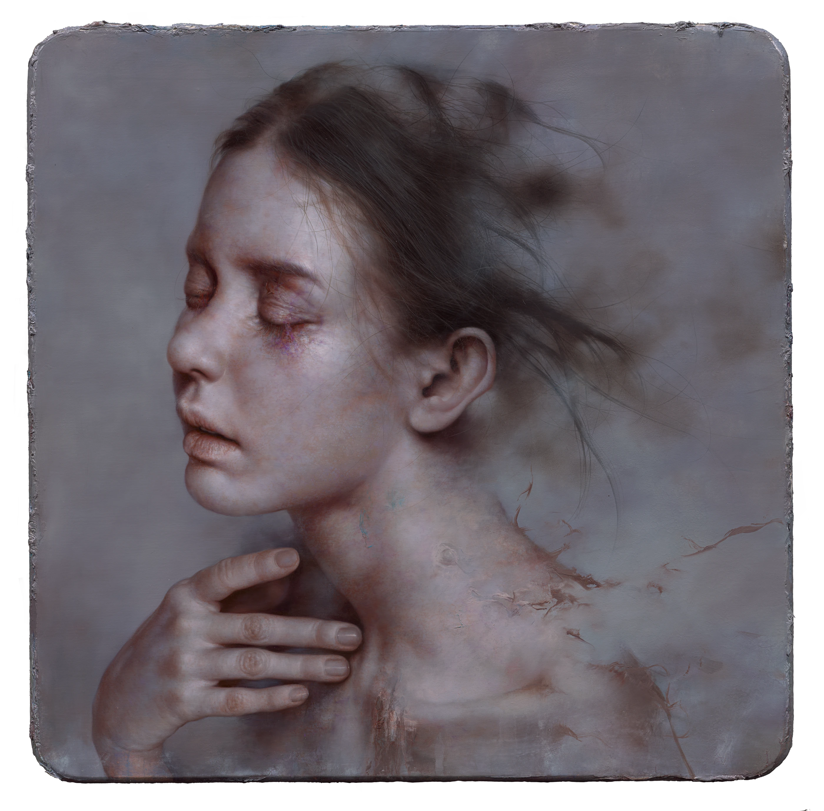 The Secret Language of the Wind by Lo Chan Peng, Oil on canvas, 2022, 80 × 80 cm