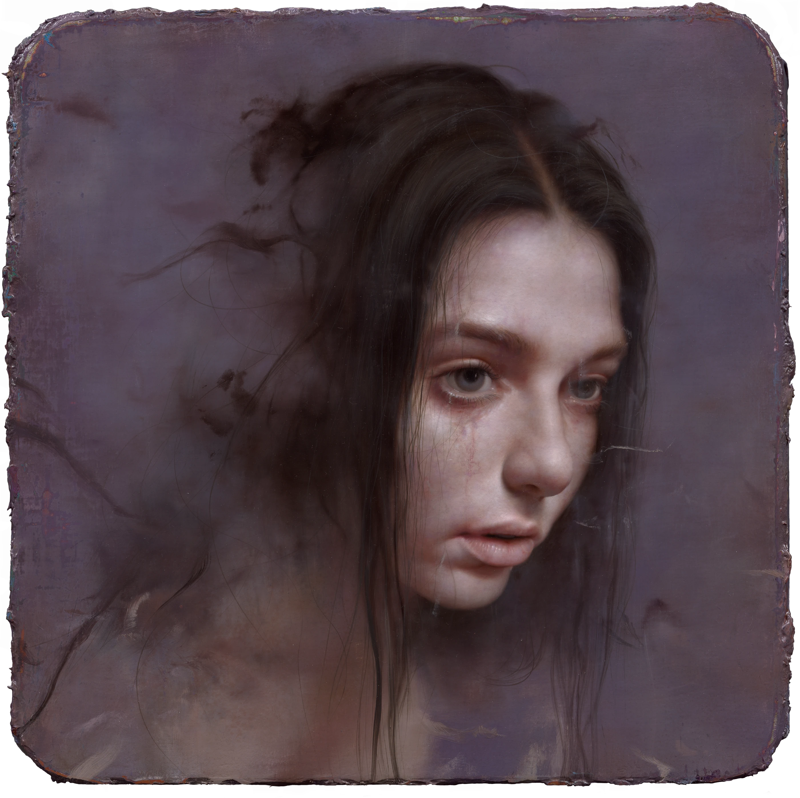 Wanderer by Lo Chan Peng, Oil on canvas, 2023, 50 × 50 cm